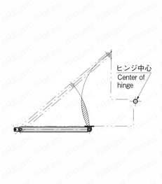 天蓋用ワンタッチステー B-580-3 使用例2