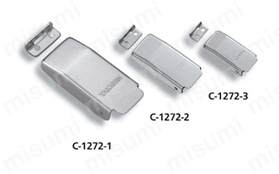 C-1272-1~3の外観 取り付け部・機構部が外側から見えないすっきり設計。耐食性にすぐれる。分電盤や制御盤、計測機器などに最適。  ・材質 ステンレス鋼板（SUS316） ・表面仕上げ 光沢バレル研磨
