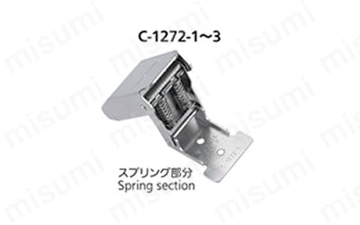 スプリングの作用で締め付けが可能。