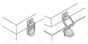 ステンレスフックパチン錠 C-1075 使用例