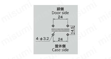 C-1017-Aのパネル穴明け寸法図