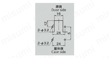 C-1017-Bのパネル穴明け寸法図