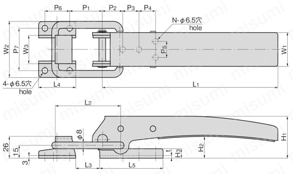 ステンレス大型キャッチクリップ C-1367-A | タキゲン製造