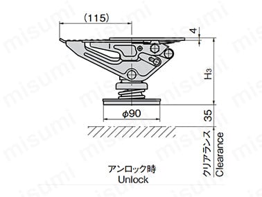 【限定価格セール！】 ペダルロック K-910 MISUMI(ミスミ) | タキゲン製造 | セキュリティ