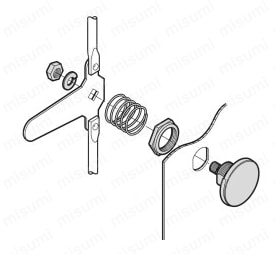 キャップ付ロックハンドル A-247 取付け方法