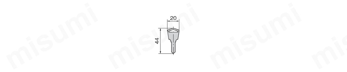 ステンレス薄型平面スイングハンドル A-1464 外形図