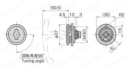 A-61 | スプリング付ロックハンドル A-61 | タキゲン製造 | MISUMI(ミスミ)