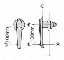 A-140-W-3-1 トリガー付防水ハンドル | TAKIGEN | タキゲン製造