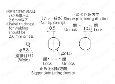 締付ハンドル A-169 製品仕様関連画像2
