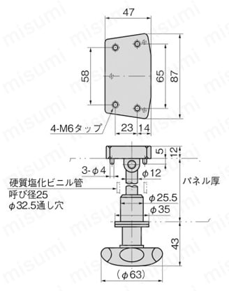 非常脱出用受座 FA-601S-5 外形図