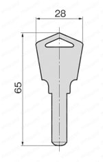 D型シリンダー錠 C-375-D 外形図02