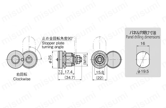 ステンレスキャップ付コインロック C-1880 | タキゲン製造