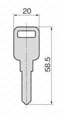 バイアス型シリンダー錠 C-375-V 外形図02