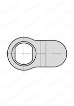 プラスチックシリンダー取手 CP-419 CP-419-B外形図