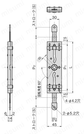 ステンレスロッドコントローラー AC-1100-P 外形図