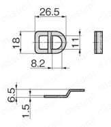 ワンタッチハンドルキャッチ FA-810-C-2 FA-810-C-R外形図