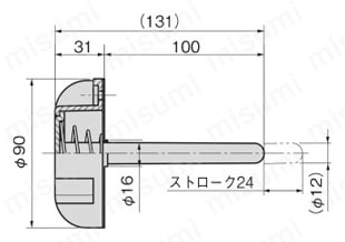 車内安全押棒 FC-706 外形図
