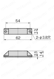 ドアリミットスイッチ LE-126 扉側外形図