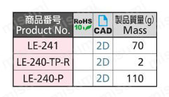 RFID単機能リーダー LE-241 規格表
