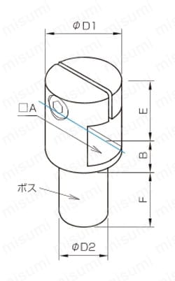 カクパイジョン角・ボスタイプ 外形図