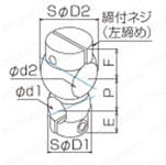 マルパイジョン 異径穴タイプクロス90°穴 外形図3