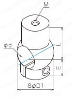 マルパイジョン 同径穴タイプネジ穴加工 垂直 外形図2
