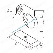 マルパイジョン 同径穴タイプネジ穴加工 角型 外形図2