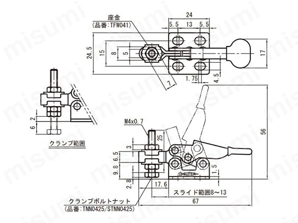 TD04F／STD04Fの外形図