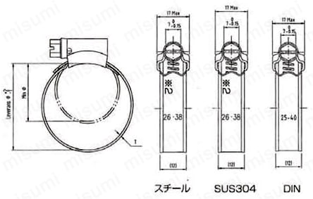 ABAオリジナル 12mm/ノバ9mm 外形図01