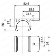 イレクター部品 取付部品 プラスチックジョイント J-113B 外形図
