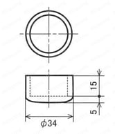 イレクター部品 キャップ J-49 外形図