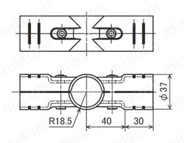 φ32メタルジョイント SJ-4・SJ-4 NI 外形図