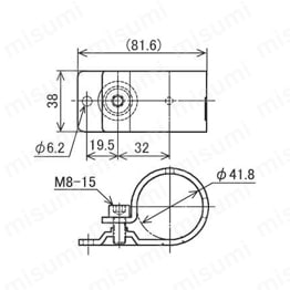 φ42 イレクター部品 取付部品 EL-4018 外形図