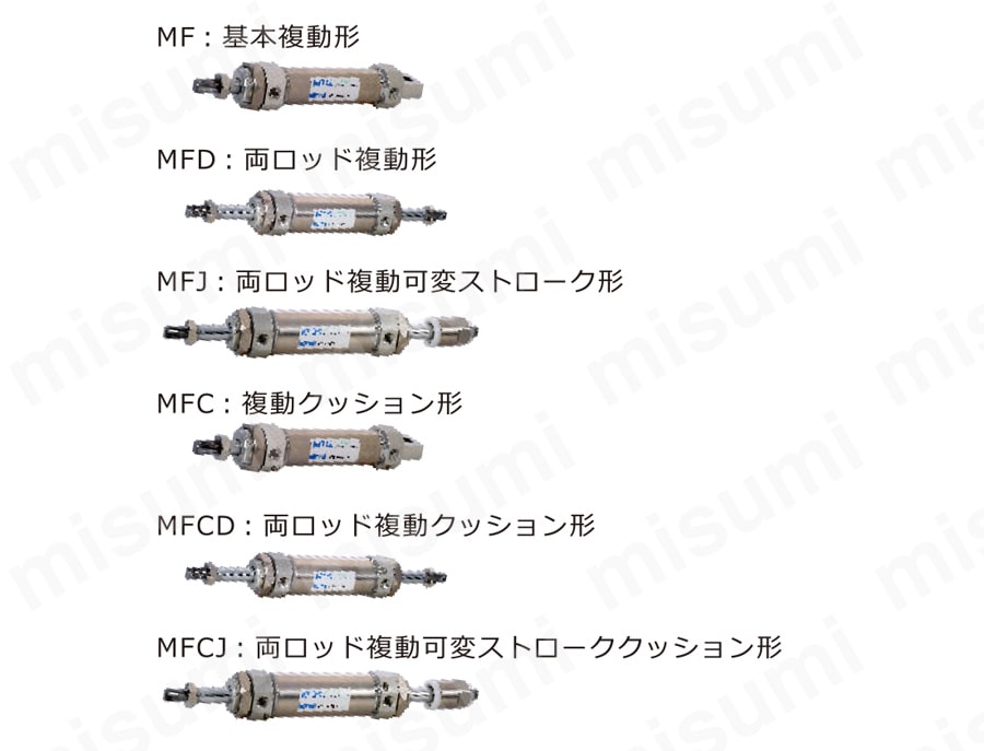 ステンレスミニシリンダ MFシリーズ | AirTAC（エアタック） | MISUMI(ミスミ)