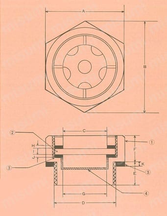 MN型（金属）（耐熱用） 外形図