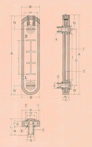 光宝 新型オイルポット窓/O3S_2081 全長:192mm : DCMオンライン