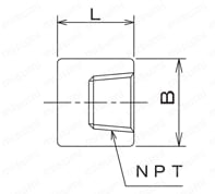 NPT継手 CA/キャップ 外形図1
