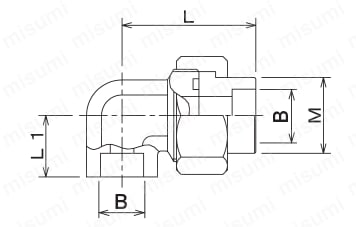 配管用特殊継手 SW UD/D型ユニオン 外形図