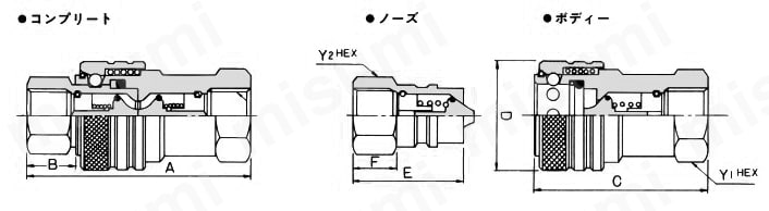 BIカップラー一般高圧用 EAシリーズ 外形図