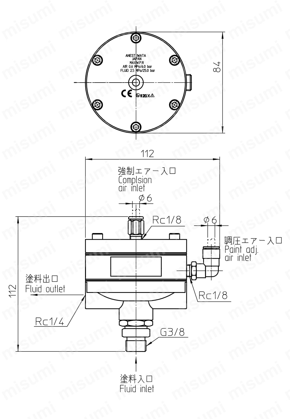 FCV-31 フローコントロールバルブ FCV-3シリーズ アネスト岩田 MISUMI(ミスミ)