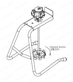 塗料撹拌機 AMMシリーズ AMM-611　外観図