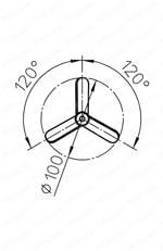 塗料撹拌機 AMMシリーズ AMM-711　外形図-3