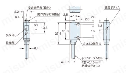 EX-L221 | アンプ内蔵・超小型レーザセンサ （EX-L200） | Panasonic