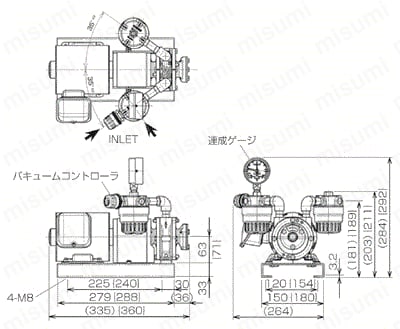 KRF15A-V-02 | ドライポンプ KRFシリーズ | オリオン機械 | MISUMI(ミスミ)