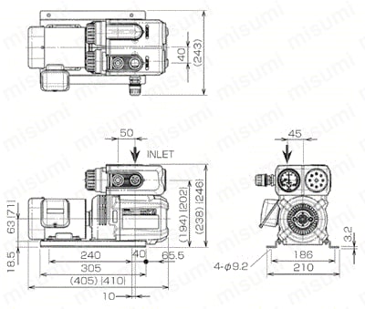 KRF15A-V-02 | ドライポンプ KRFシリーズ | オリオン機械 | MISUMI(ミスミ)