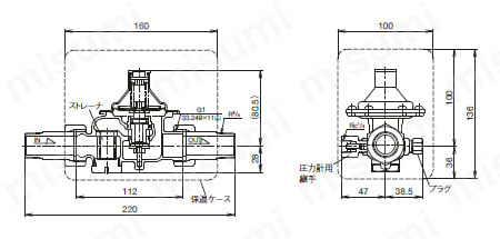 RD-44N型 戸別給水用減圧弁（水・温水用） 弁慶 | ベン | MISUMI(ミスミ)