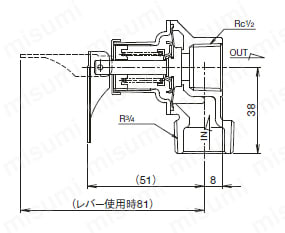 SL-35N、35HN型 温水機器用逃し弁 | ベン | MISUMI(ミスミ)