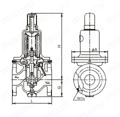 RD-14型シリーズ 減圧弁（水・温水・空気・油用） | ベン | MISUMI(ミスミ)