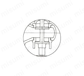 TD-2型シリーズ 温度調整弁 TD-2A型弁体構造図