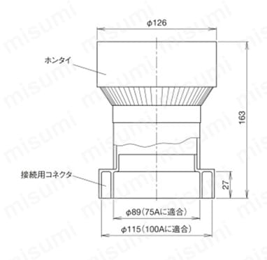 AV-2C型 通気弁（マキシベント） 外形図